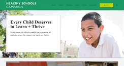 Desktop Screenshot of healthyschoolscampaign.org